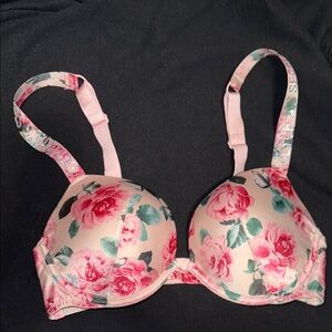 Floral Pink Bra